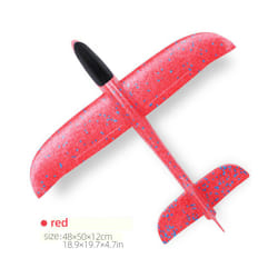 50CM Big Foam Plane Glider Hand Throw Airplane Light Inertial EPP Bubble - 50cm Red, China