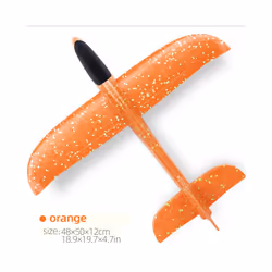 50CM Big Foam Plane Glider Hand Throw Airplane Light Inertial EPP Bubble - 50cm Orange, China