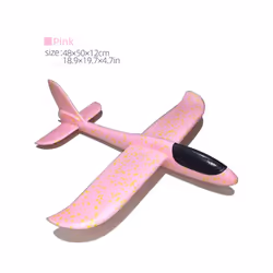 50CM Big Foam Plane Glider Hand Throw Airplane Light Inertial EPP Bubble - 50cm pink, China