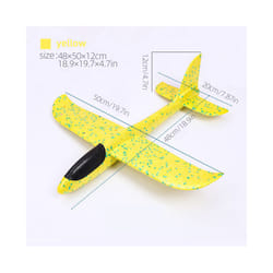 50CM Big Foam Plane Glider Hand Throw Airplane Light Inertial EPP Bubble - 50cm Yellow, China