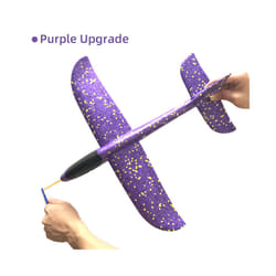 50CM Big Foam Plane Glider Hand Throw Airplane Light Inertial EPP Bubble - 50cm Purple Upgrade, China