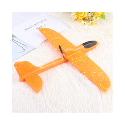DIY Aircraft Flying Toy Hand Throwing Plane Model USB Rechargeable Motor - Orange