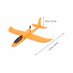 DIY Aircraft Flying Toy Hand Throwing Plane Model USB Rechargeable Motor - Orange