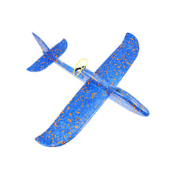 Airplane Toys Throwing Airplane USB Rechargeable Flying Aircraft Plane - Blue