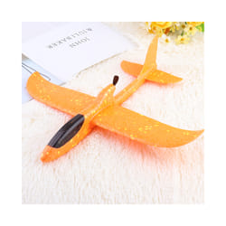Airplane Toys Throwing Airplane USB Rechargeable Flying Aircraft Plane - Orange