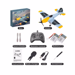 JIKEFUN RC Airplane 2.4GH 4CH 150mm Z61 Wingspan 3-Axis One Key U-Turn - Z61 2B