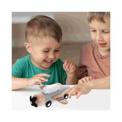 Wood Airplane Ornament Craft Retro Home Decor Wooden Miniature Kids Educational - Grey15x12.3x5.7