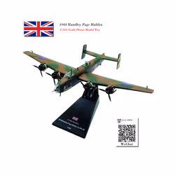 AMER 1/144 Military Model Toys 1944 Handley Page Halifax Bomber Diecast - Halifax