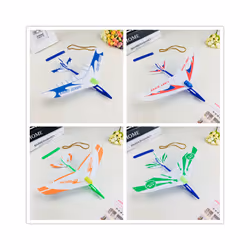 Plane Model Hand Launch Throwing Airplane Inertial Foam Glider Aircraft - 1 pcs without light