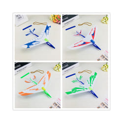 Plane Model Hand Launch Throwing Airplane Inertial Foam Glider Aircraft - 1 pcs without light