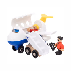 Assembled Building Blocks Car Airplane Model Wooden Train Track Railway - Small plane set