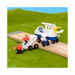 Assembled Building Blocks Car Airplane Model Wooden Train Track Railway - Small plane set