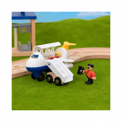 Assembled Building Blocks Car Airplane Model Wooden Train Track Railway - Small plane set