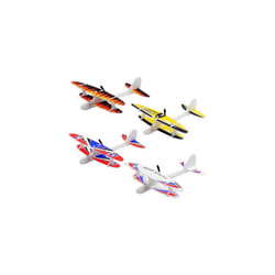LED Light DIY Assembly Hand Throw Electric Glider Flying Airplane Model - 1Pcs Random Color