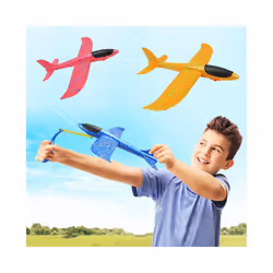 3 Pack 35cm Airplane Toys, Slingshot Plane 2 Flight Modes,Throwing Foam - 3 pack