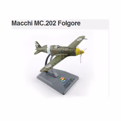 Diecast Airplane Model 1/100 Scale Macchi C.202 Folgore Static Display - A
