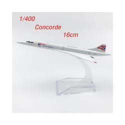 1/400 Scale 16cm Diecast Airplane Model Concorde Model Supersonic Airliner - A