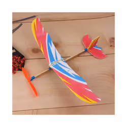 2pcs/Lot Hand Throwing Airplane DIY Rubber Band Flying Glider Kids Toys - Random Color 2Pcs, China