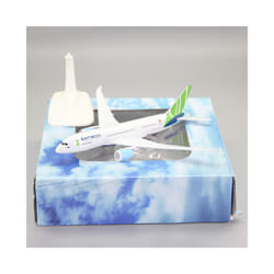 18CM Bamboo Airways B787-8 Airlines Airplane Model with Base Alloy Aircraft - A