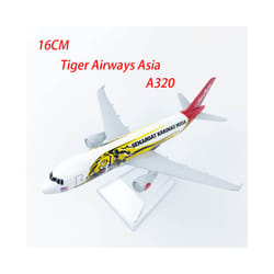 16cm Tiger Airways Asia A320 Diecast Airplane Model Alloy Plane Static - A