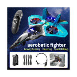 Kids RC Plane V17 Remote Control Airplane 2.4G RC Fighter Hobby Plane - China, V17-2.4G-1B-Blue
