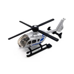 1PCS Children's Helicopter Toy Alloy Police Aircraft Military Model Ornaments - Silver
