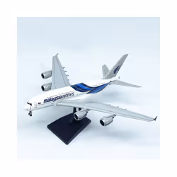 Diecast 1/400 Scale Malaysia Airlines Airbus A380 Alloy Material Simulation - A