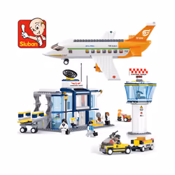 678PCS City Aviation International Airport Cargo Airplane Model Bricks - 678pcs no box
