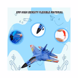 SU27 Foam Remote Control Airplane 2.4G Radio Glider Fighter LED Night - BLUE