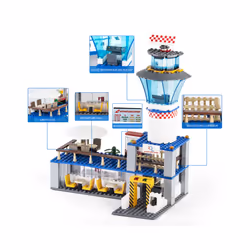 Building Block International Airplane Airport Station City Friends Aircraft - 652pcs no box