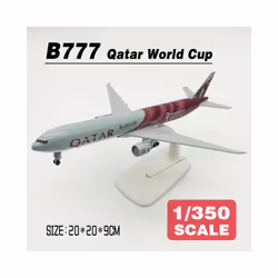Plane Model 20cm Scale 1:350 Qatar Airways B777 Metal Diecast Airplane - With Box-B777