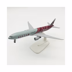 Plane Model 20cm Scale 1:350 Qatar Airways B777 Metal Diecast Airplane - With Box-B777