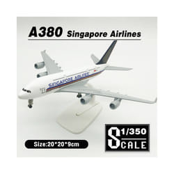 Scale 1/350 20cm Singapore Airlines A380 Metal Diecast Airplane Plane - With Box-A380, China