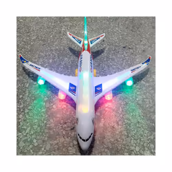 Airplane Toys For Kids Airplane Toys With LED Flashing Light Music Bump - blue tail, China