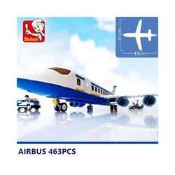 463PCS City Aeroplane Airbus Plane Airport Bus Aircraft Airplane Building - 463pcs no box