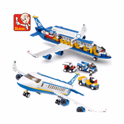 463PCS City Aeroplane Airbus Plane Airport Bus Aircraft Airplane Building - 463pcs no box