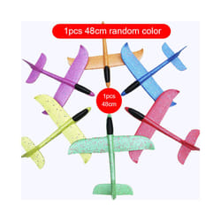 48CM Big Foam Plane Glider Hand Throw Airplane Light Inertial EPP Bubble - 1pcs random colors