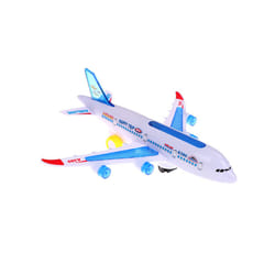 Kids DIY Assembly Airbus Aircraft Autopilot Flash Sound Aircraft Music - A