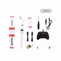 FX801 RC Plane EPP Foam Glider Airplane Gyro 2.4G 2CH RTF Remote Control - 1 battery