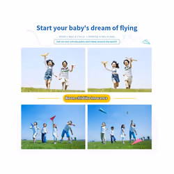 Airplane Toys 3D DIY Hand Throw Flying Glider Planes Easy To Fly Safety - 1Pc Random Color, China