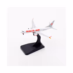 Diecast Metal 1/400 Scale B737-MAX8 9H-VUC MALTA AIR Airlines Plane Aircraft - a