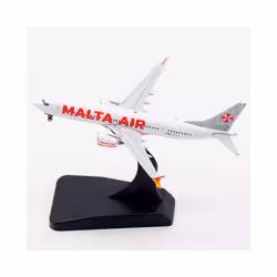 Diecast Metal 1/400 Scale B737-MAX8 9H-VUC MALTA AIR Airlines Plane Aircraft - a