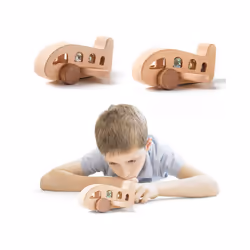 Wooden Toys Baby Toys Wooden Model Plane Baby Wooden Airplane Toy Woodiness - Wooden Plane 2