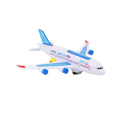 Flashing Airplane Toy Kids Toy Aircraft Toy Cool Light Toddler Toy Plane - White Blue