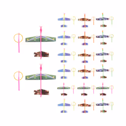30 Pcs UFO Outdoor Plane Toys Kids Funny Aircraft Plaything Model Airplane - Random Color