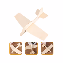 Brain Teaser Kids Birthday Gift Assembly Project Plane Model Blank Airplane - As Shown