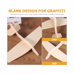 Brain Teaser Kids Birthday Gift Assembly Project Plane Model Blank Airplane - As Shown