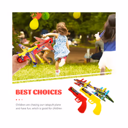 Foams Airplanes Model Catapult Bubble Plane Kids Toys Airplane Model Gifts - Random Color