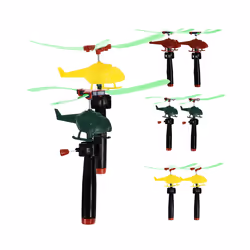 Pull Line Airplane Toy Outdoor Kids Flying Toys Interactive Professional - Random Color
