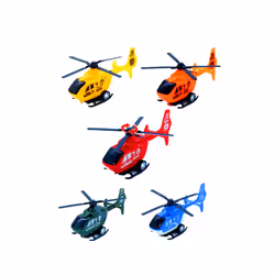 6pcs Simulation Mini Pullback Helicopter Toy Decoration Pull Back Aircraft - As Shown